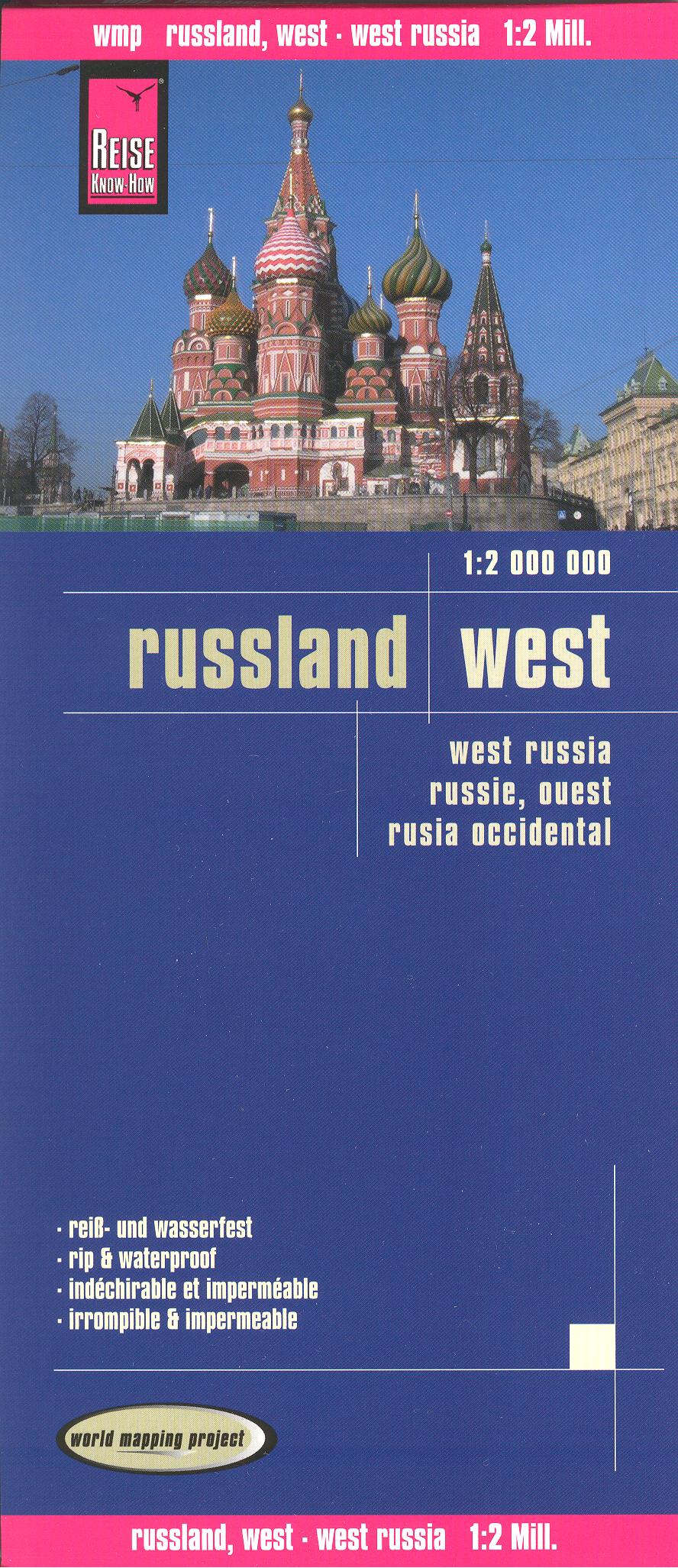Rusko západ (Russia) 1:2m skladaná mapa RKH