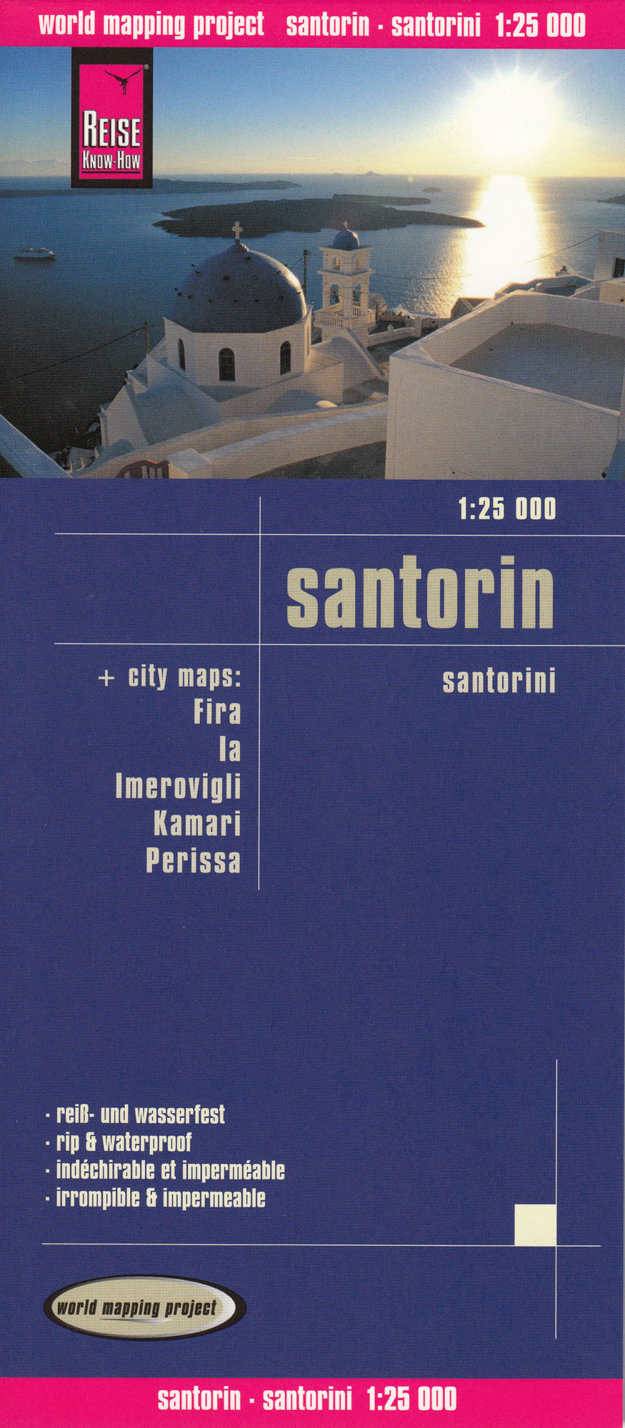 Santorín (Santorini Greece) 1:25t skladaná mapa RKH