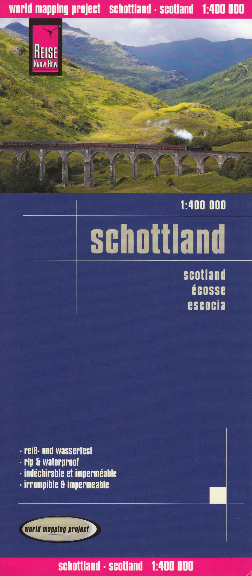 Škótsko (Scotland) 1:400t skladaná mapa RKH