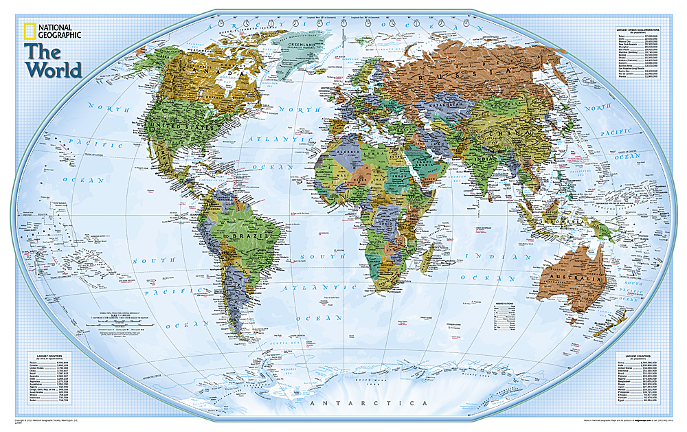 nástenná mapa Svet politický EXPLORER 51x81cm, lamino plastové lišty NGS