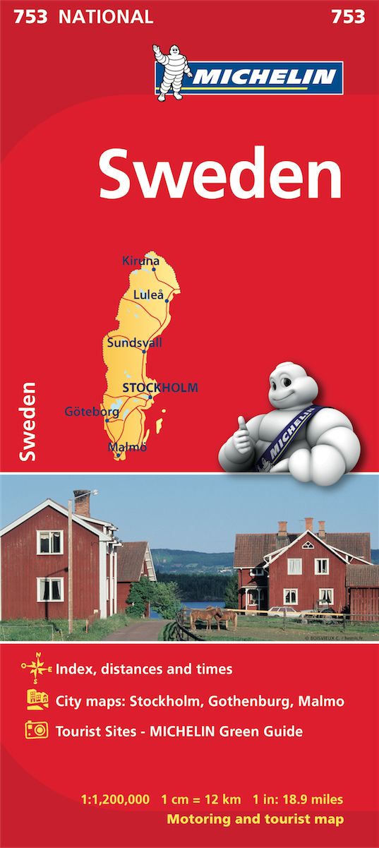 753 Švédsko (Sweden) 1:200t mapa MICHELIN