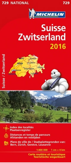 729 Švajčiarsko 2016 (Switzerland) 1:400t mapa MICHELIN