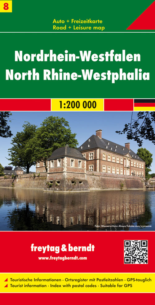 8 Severné Porýnie, Vestfálsko 1:200t (Nemecko) automapa Freytag Berndt