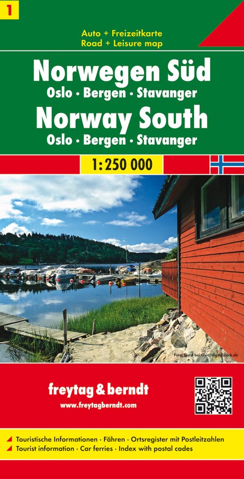 1 Nórsko juh, Oslo,Bergen,Stavanger 1:250t (Norway) automapa Freytag Berndt
