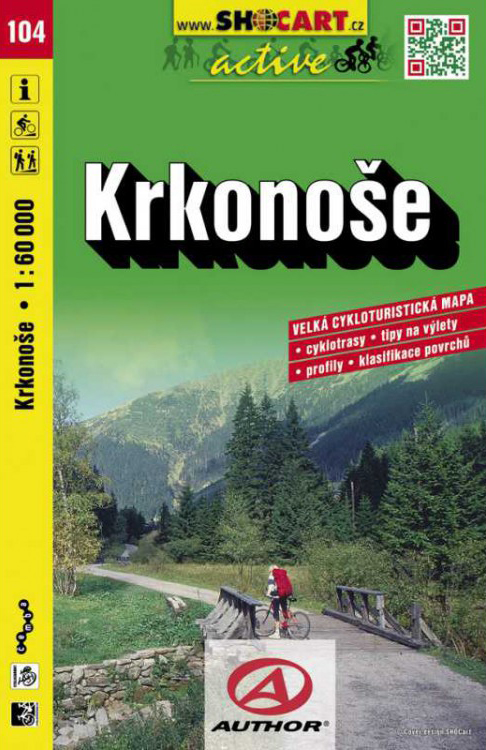 104 KRKONOŠE cykloturistická mapa 1:60t SHOCart
