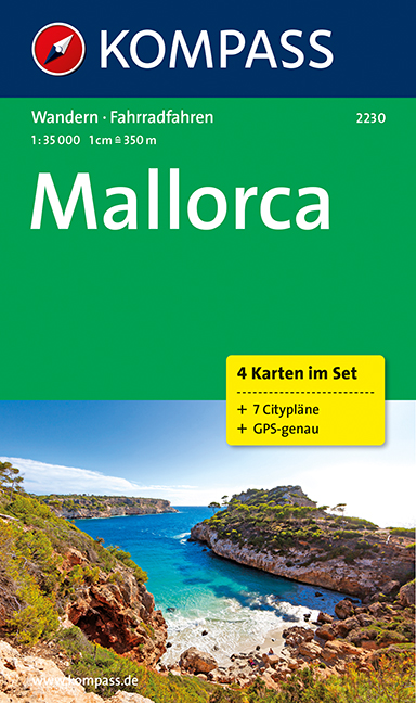 KOMPASS 2230 Mallorca 1:35t (sada 4 mapy) turistická mapa