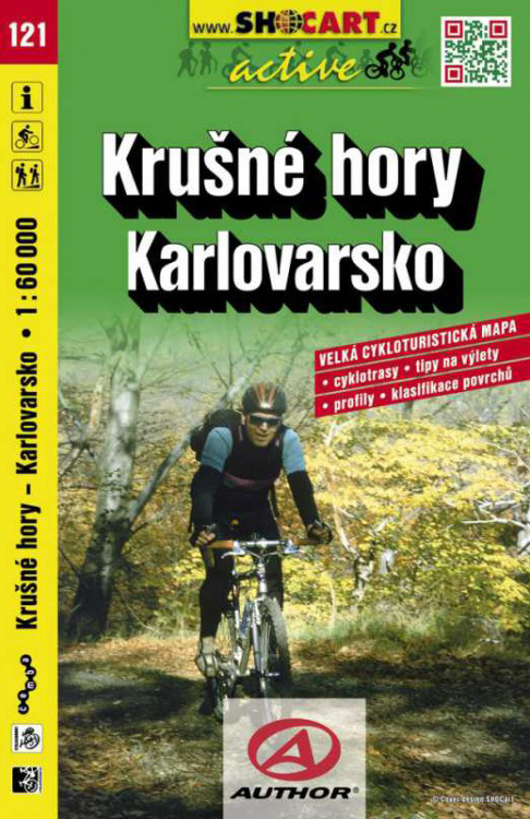 121 KRUŠNÉ HORY KARLOVARSKO cykloturistická mapa 1:60t SHOCart