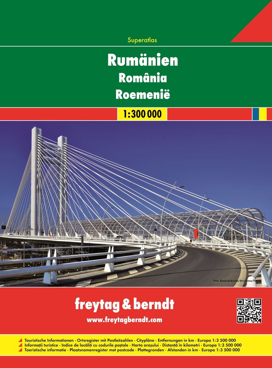Rumunsko, Moldavsko 1:300tis atlas Freytag Berndt