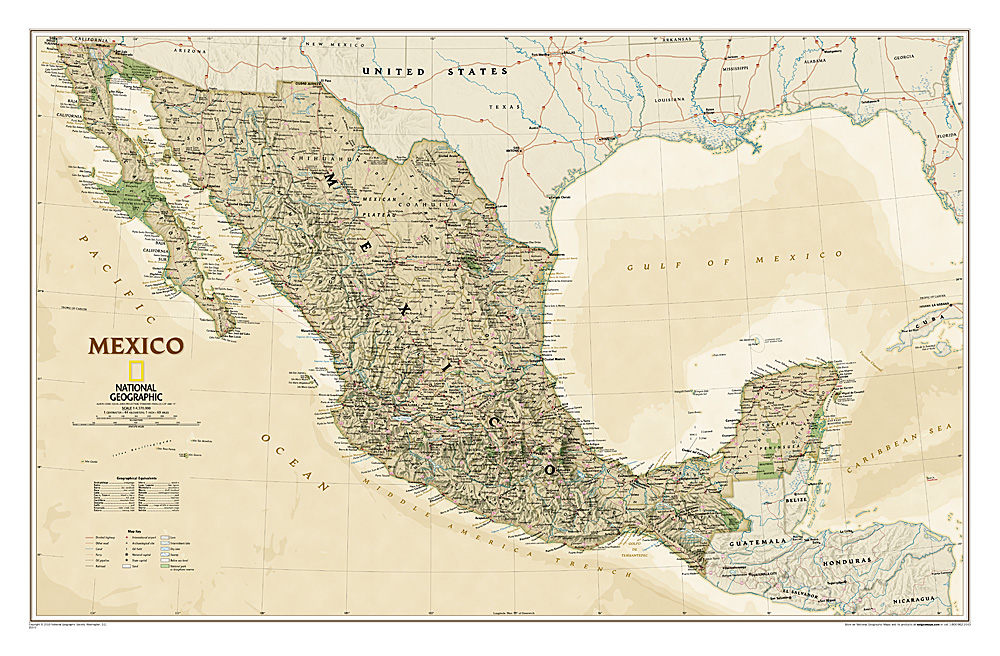 Mexiko Executive 57x88cm lamino, lišty NGS