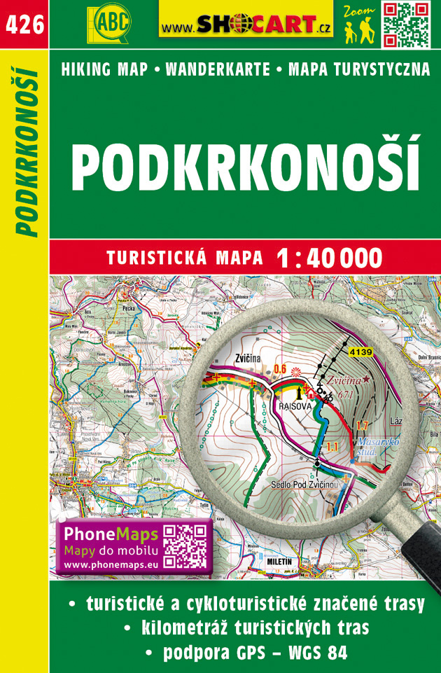 426 Podkrkonoší turistická mapa 1:40t SHOCart