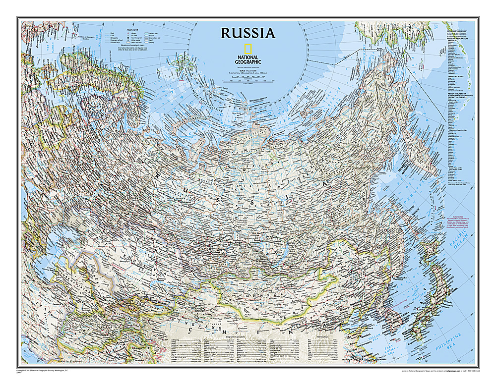 Rusko 59x94cm lamino, lišty NGS  nástenná mapa 