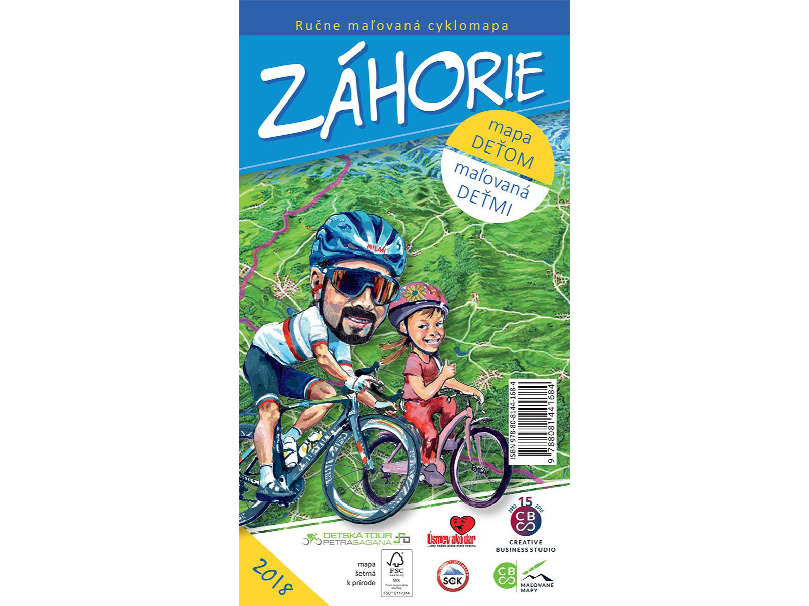 cyklomapa Záhorie maľovaná mapa