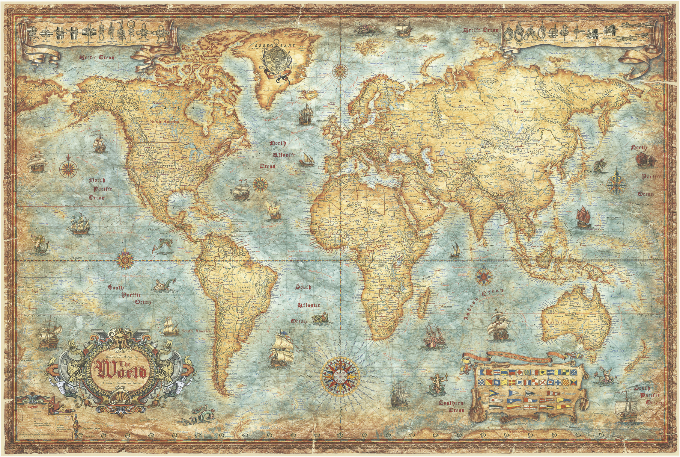 nástenná mapa Svet politický RAY 92x136cm s vlajkami lamino, lišty