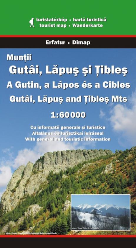 Muntii Gutai, Lapus and Tibles 1:60t turistická mapa 