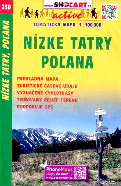 230 Nízke Tatry, Poľana turistická mapa 1:100t SHOCart