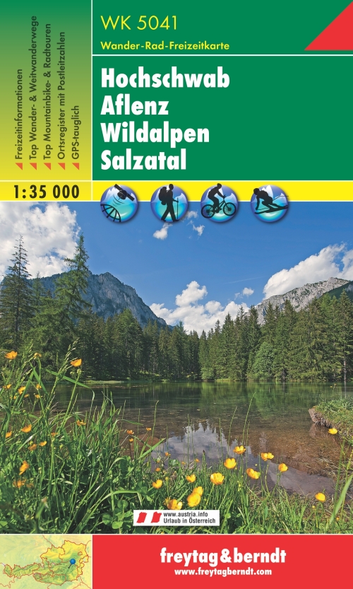 WK5041 Hochschwab, Aflenz, Wildalpen, Salzatal 1:35t turistická mapa FB