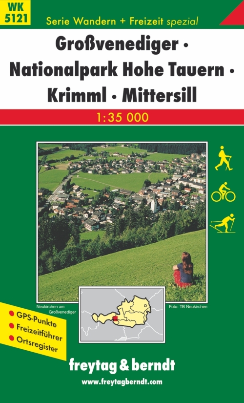 WK5121 Großvenediger, Nationalpark Hohe Tauern 1:35t turistická mapa FB