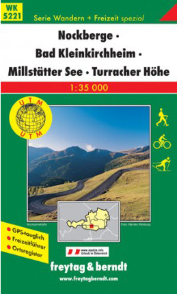 WK5221 Nockberge, Bad Kleinkirchheim, Millstätter See 1:35t turistická mapa FB
