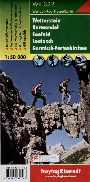 WK322 Wetterstein, Karwendel, Seefeld, Leutasch 1:50t turistická mapa FB