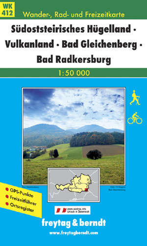 WK412 Südsteirisches Hügelland, Vulkanland, Bad Gleichenberg 1:50t turist map FB