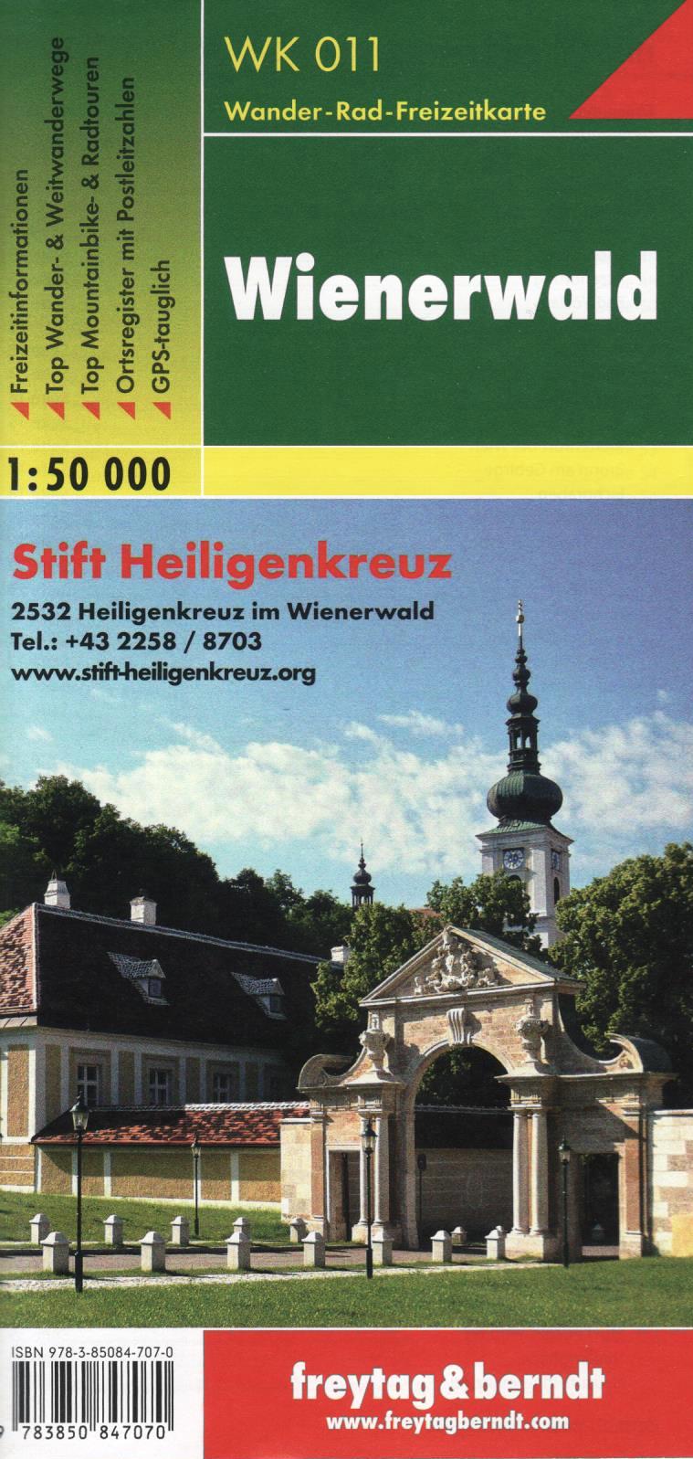 WK011 Wienerwald 1:50t turistická mapa FB