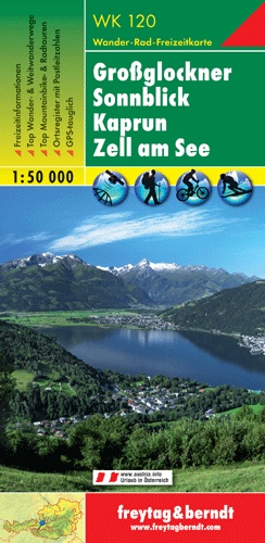 WK120 Großglockner, Sonnblick, Kaprun, Zell am See 1:50t turistická mapa FB
