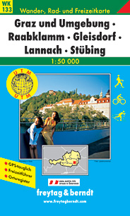 WK133 Graz und Umgebung, Raabklamm, Gleisdorf, Lannach 1:50t turistická mapa FB