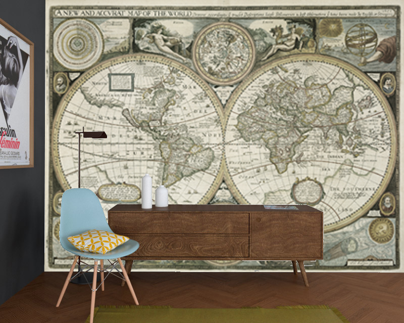 Svet 1651 MODERN, 154x200cm tapeta, nástenná mapa