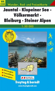 WK238 Südkärnten, Klopeiner See, Völkermarkt, Bleiburg 1:50t turistická mapa FB