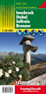 WK241 Innsbruck, Stubai, Sellrain, Brenner 1:50t turistická mapa FB