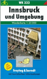 WK333 Innsbruck und Umgebung 1:25t turistická mapa FB