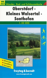 WK363 Oberstdorf, Kleines Walsertal, Sonthofen 1:50t turistická mapa FB