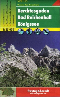 WKD5 Berchtesgaden, Bad Reichenhall, Königssee 1:25t turistická mapa FB