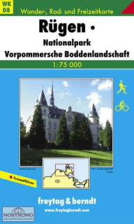 WKD8 Rügen, Nationalpark Vorpommersche Boddenlandschaft 1:75t turistická mapa FB