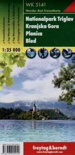 WK5141 Nationalpark Triglav,Kranjska Gora, Planica,Bled 1:35t turistická mapa FB