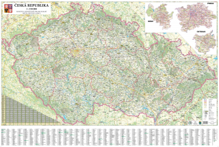 nástenná mapa Česká republika automapa 90x135cm lamino, lišty