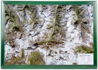 Matterhorn (Švajčiarsko) reliéfna s ortofoto 3D mapa 35x50cm