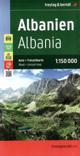 Albánsko (Albania) 1:150t TOP10 TIPs automapa Freytag Berndt