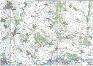 Podunajsko východ, Burda 66x84,5cm turistická nástenná mapa 1:100t