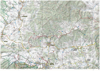 Pieniny, Severný Spiš, Šariš 66x84,5cm turistická nástenná mapa 1:100t