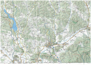 Horný Zemplín, Poloniny 66x84,5cm turistická nástenná mapa 1:100t