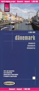 Dánsko (Denmark) 1:300tis skladaná mapa RKH