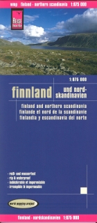 Fínsko (Finland) 1:875tis skladaná mapa RKH