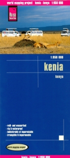 Keňa (Kenya) 1:950tis skladaná mapa RKH