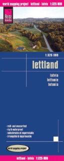 Lotyšsko (Latvia, Lettland) 1:325tis skladaná mapa RKH