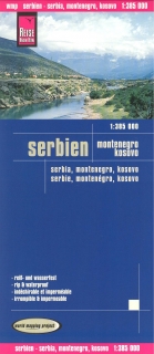 Srbsko, Čierna Hora, Kosovo (Serbia, Montenegro) 1:385t skladaná mapa RKH