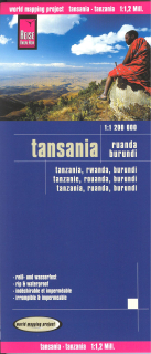 Tanzánia (Tanzania) 1:1,2m skladaná mapa RKH