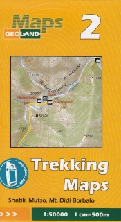 2 Shatili, Mutso, Mt. Didi Borbalo (Gruzínsko, Georgia) 1:50t trekingová mapa