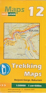 12 Borjomi Gorge, Bakuriani (Gruzínsko, Georgia) 1:50t trekingová mapa