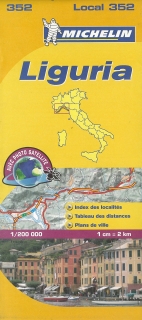 352 Liguria (Taliansko) mapa 1:200tis MICHELIN